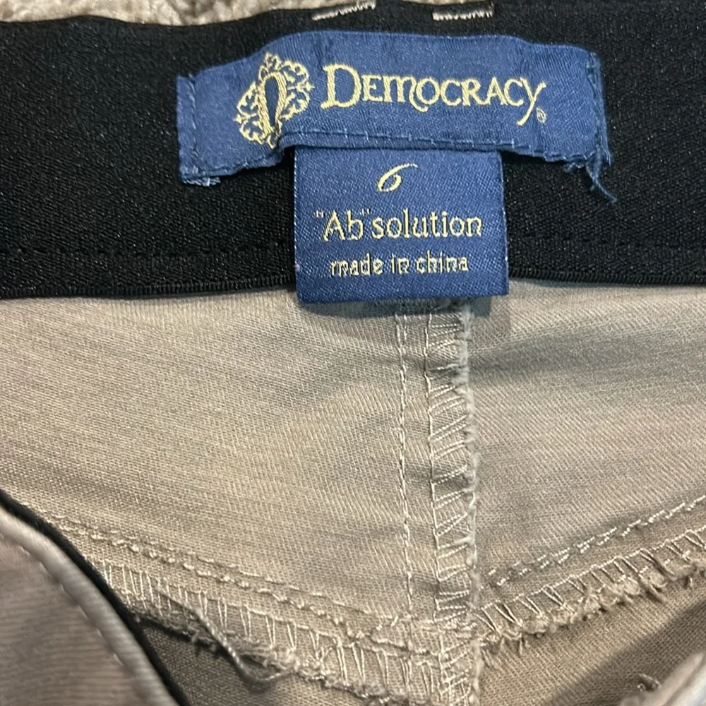 DEMOCRACY cropped ab-solution pants